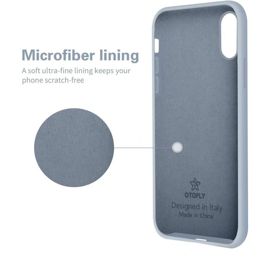 OTOFY Liquid Silicone Case iPhone X XS Baby Blue
